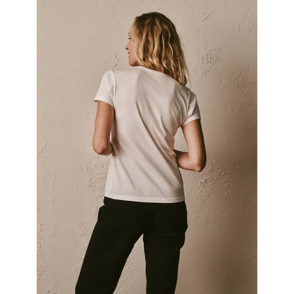 Buck Mason Women's Pima Cotton Slim Fit Crewneck Made in USA Tee T-Shirt - Picture 4 of 5